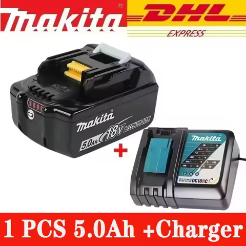 Makita battery, 18V 6.0Ah 5.0AH rechargeable battery, replacing Makita BL1850 BL1860 power tool battery.
