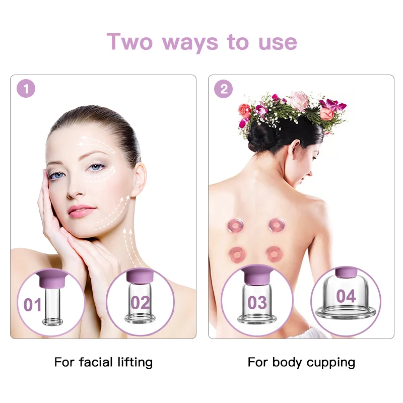 Rubber Cupping Set Face Massager Vacuum Face Skin Lifting Facial Cups Anti Cellulite Cup Anti-Wrinkle Cupping Therapy Facial