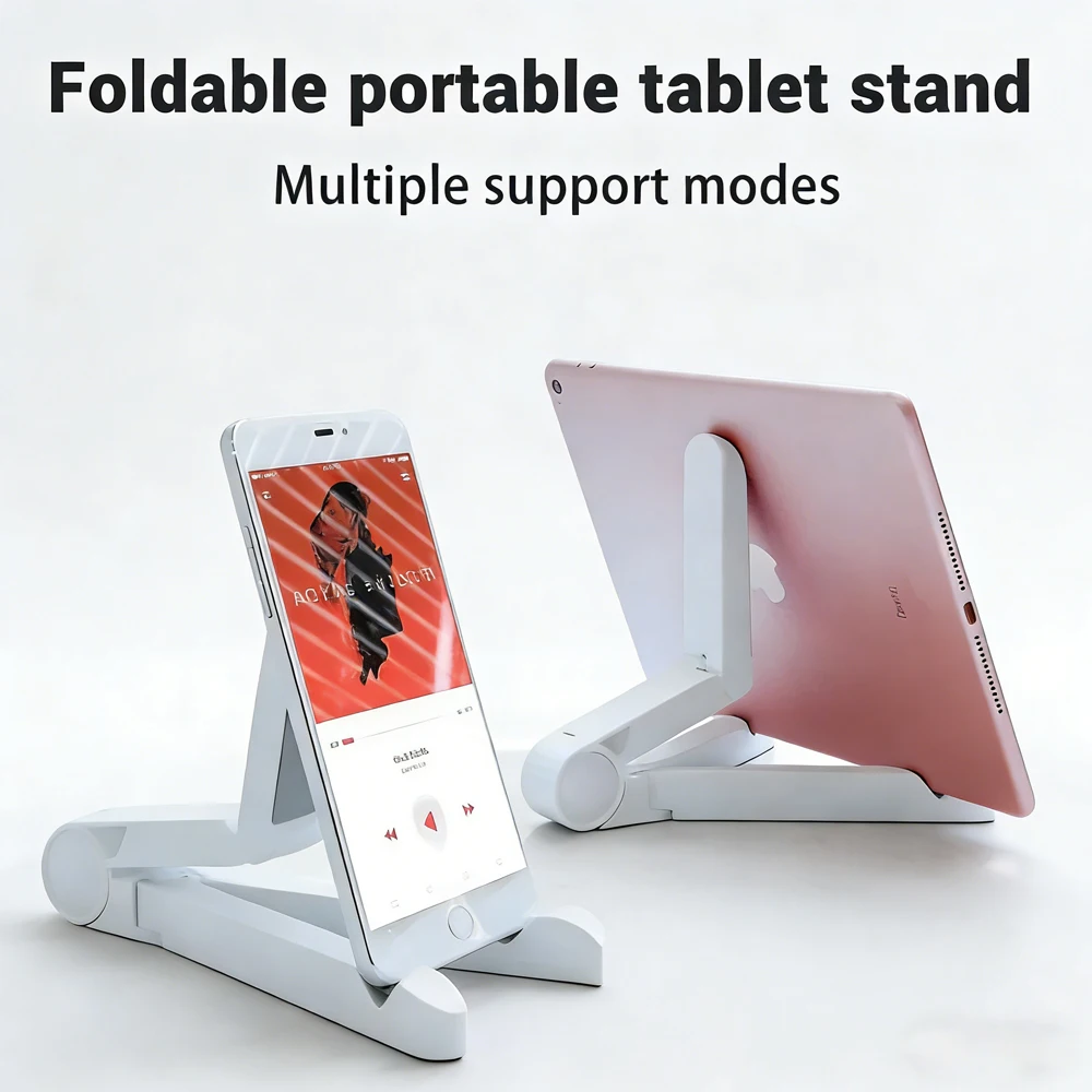Portable Tablet Phone Stand Folding Triangular , Easy To Carry, for Samsung/Xiaomi/iPad, Desk & Bedside Use‌