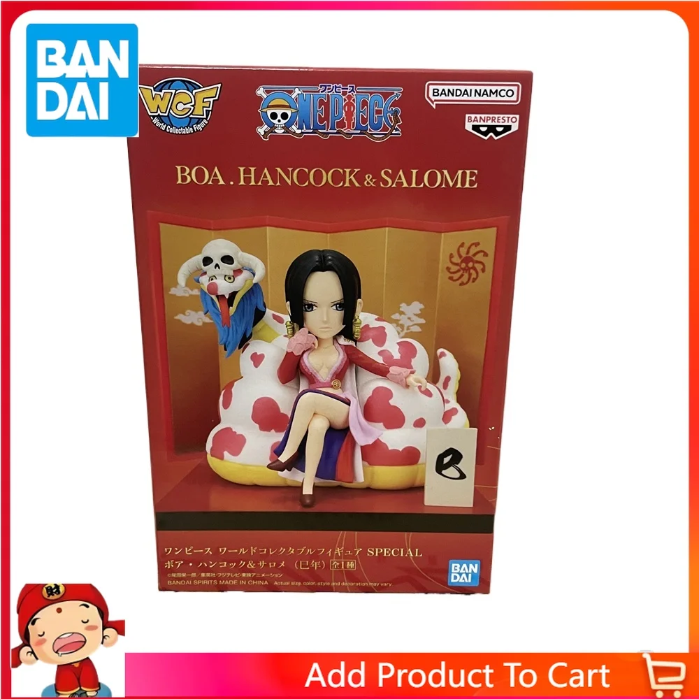 

In Stock Original Bandai Anime Figure ONE PIECE WORLD COLLECTABLE FIGURE SPECIAL BOA.HANCOCK ＆ SALOM Action Figurine Toys 6cm