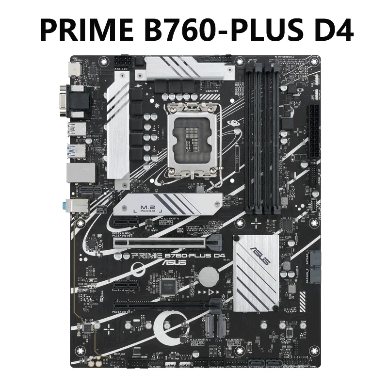 

ASUS PRIME B760-PLUS D4 Intel B760 LGA 1700 ATX Motherboard PCIe 5.0 3 PCIe 4.0 M.2 Slots DDR4 Realtek 2.5Gb Ethernet HDMI