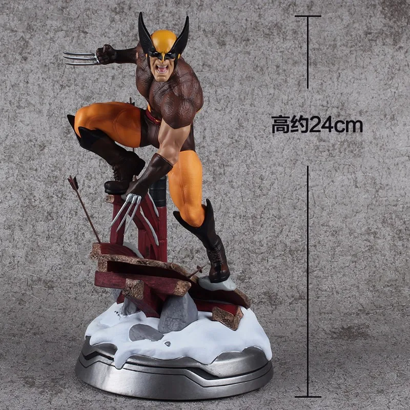 24CM X-men Deadpool Wolverine Logan Statua PVC Figura da collezione Modello giocattolo regalo