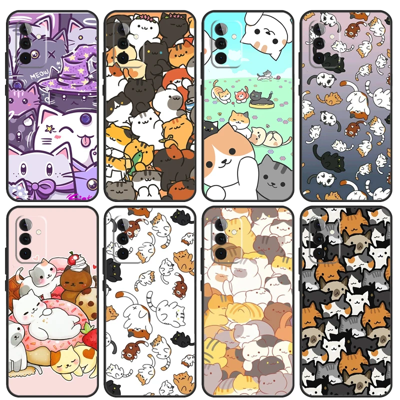 Neko Atsume For Samsung Galaxy A34 A54 A14 A24 A72 A52 A32 A22 A12 A51 A71 A13 A23 A33 A53 Phone Case