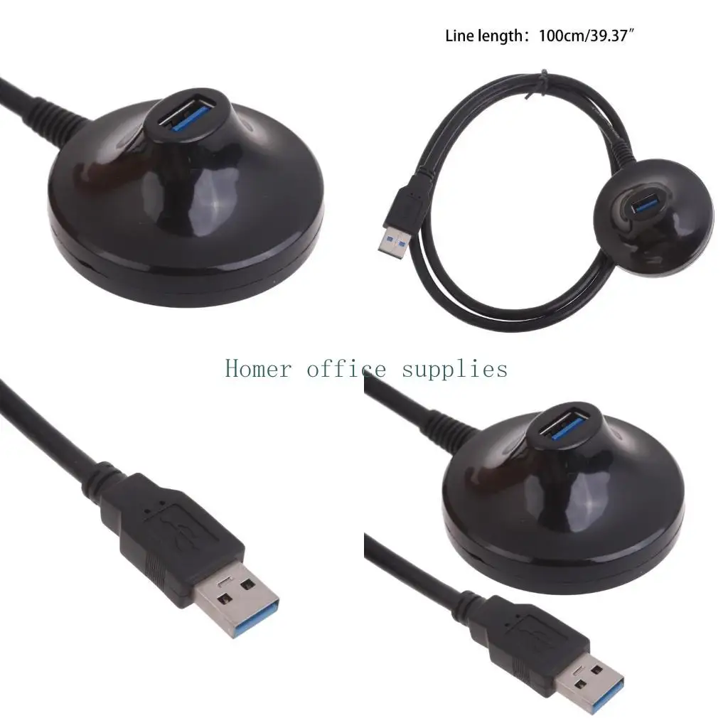 K43B 1m USB Extension Cable USB Extension Cord Male to Female Extension Stand Base Docking Cable 5Gbps Data Transfer
