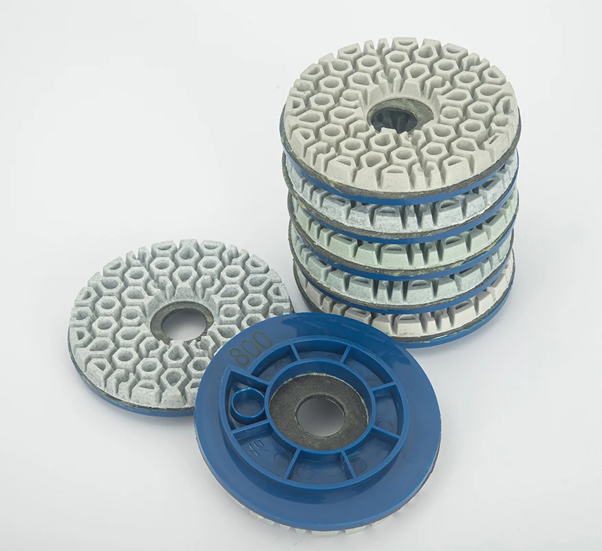 5 Inch Diamond Snail Lock edge Polishing Pads for Polishing Stone 125 mm Grinding Disc Concrete  Marble