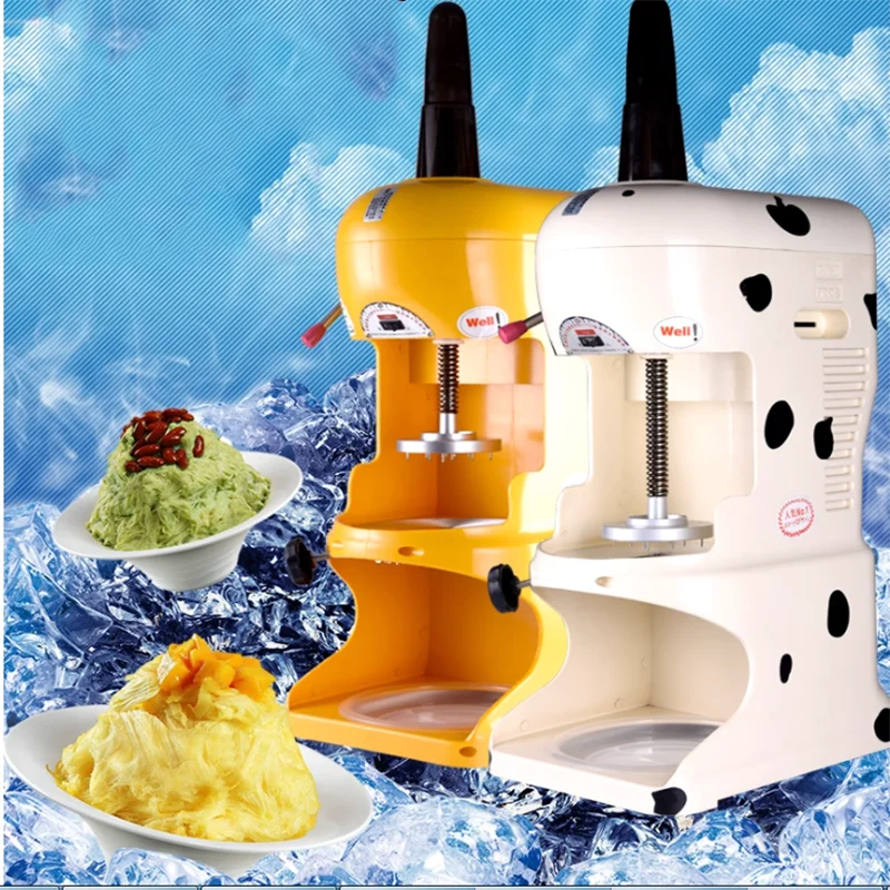Electric Ice Block Shaver Machine Semi-automatic Shaved Ice Cream Machine Shaving Maker Commercial