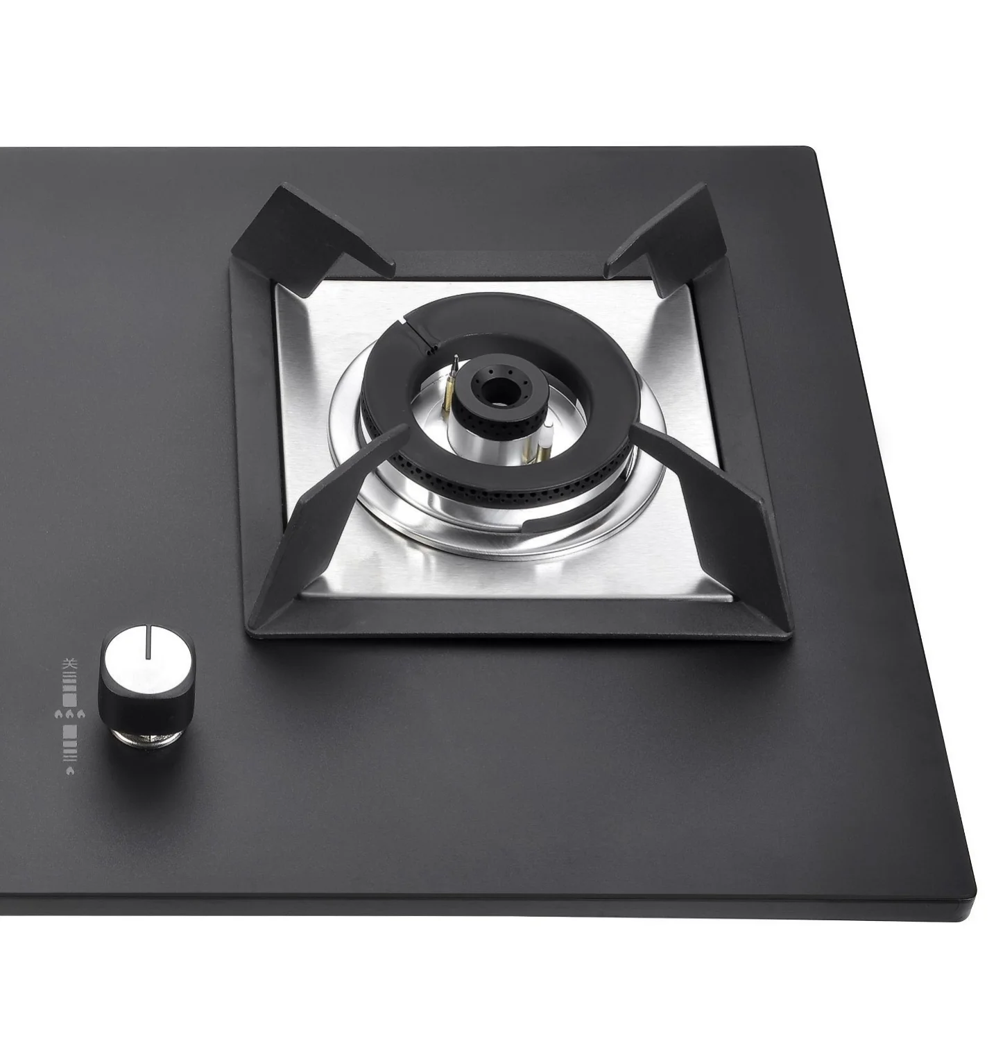2-Burner Gas Stove - Happy Home Tempered Glass Built-in/Table Top Cooktop for Household Kitchens, Energy Efficient
