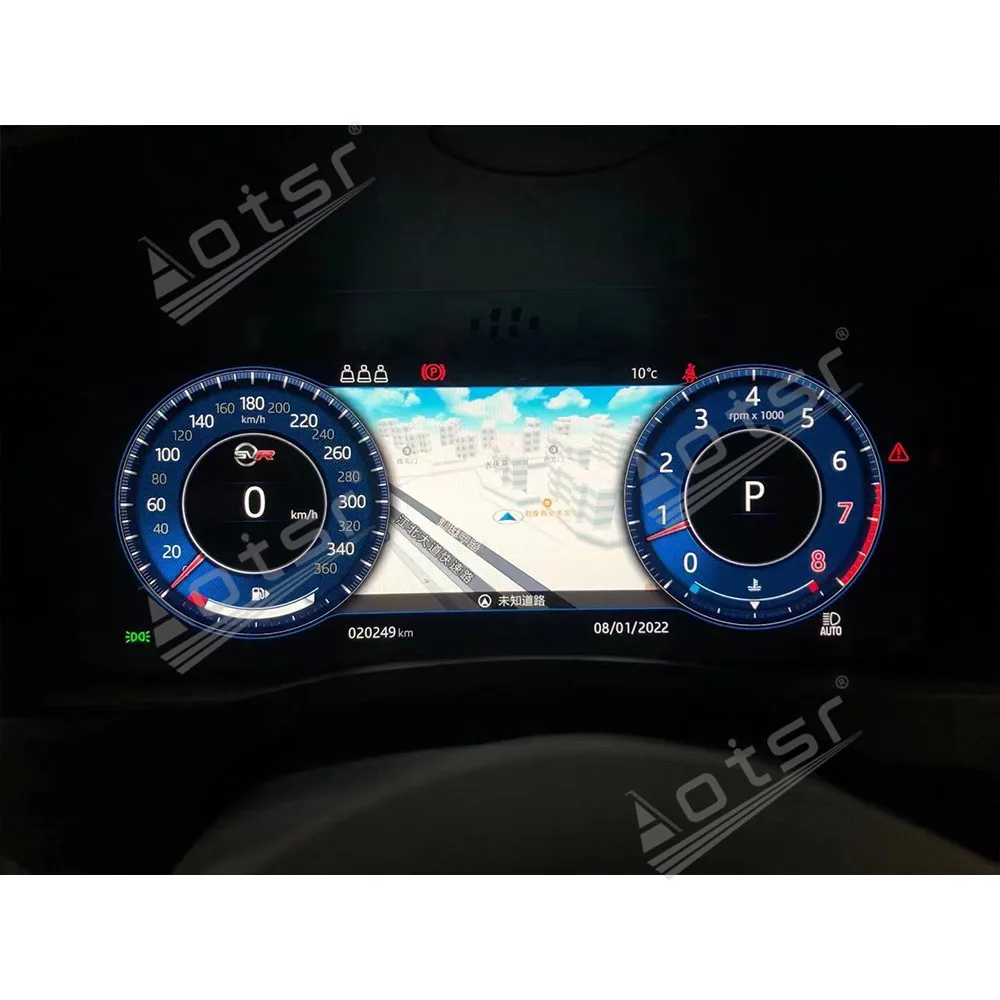 12.3 ' LCD Virtual Screen Car Digital Cluster Dashboard For Jaguar XE 2018 Year Speedometer Odometer Cockpit Unit Instrument
