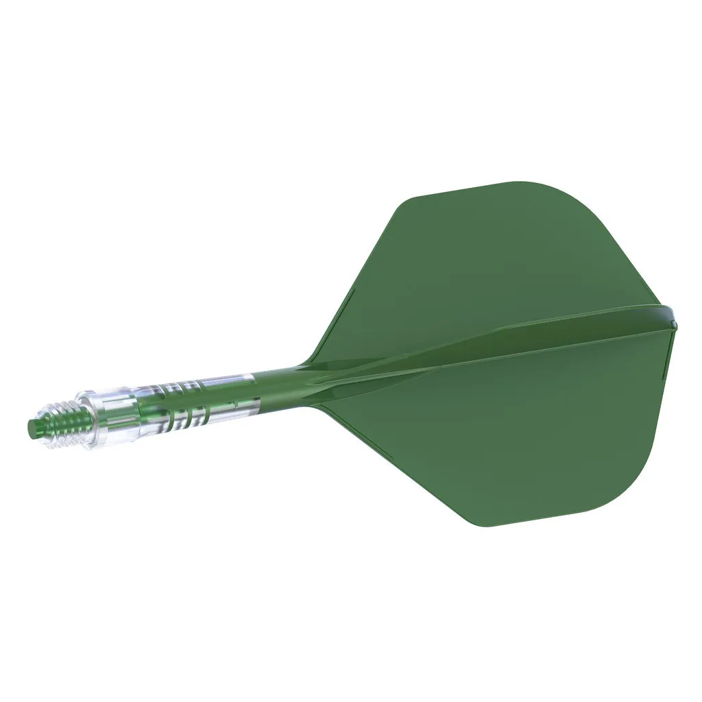 

CUESOUL ROST T19 Standard Shape Carbon Integrated Dart Shaft and Flight-Dark Green Flights with Green Shafts