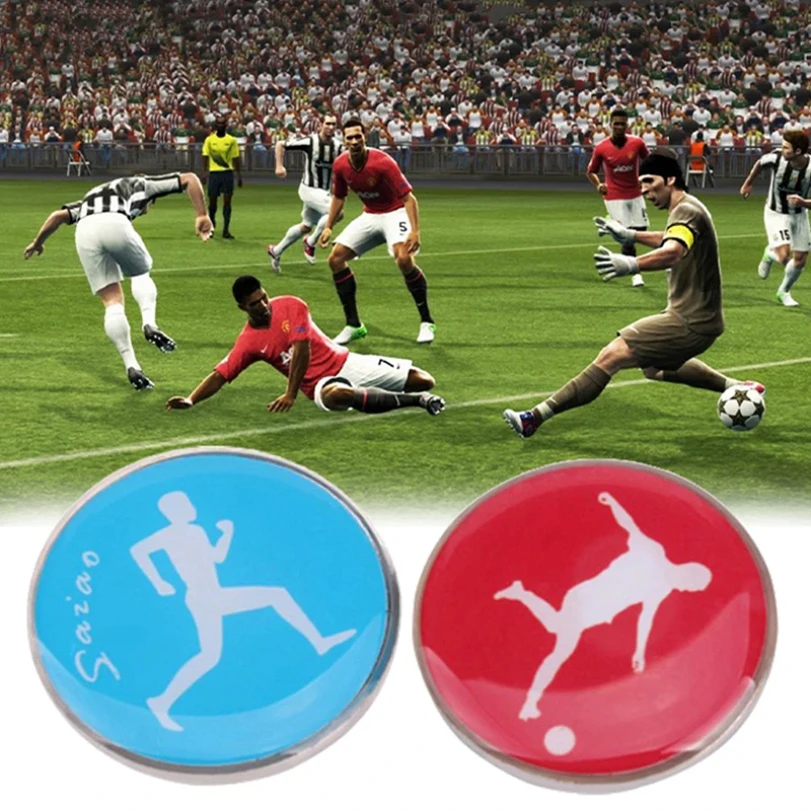 

1pcs Referee Side Toss Coin Double Face Sports Football Pattern Soccer Volleyball Flip Coin Souvenirs Gift For Kids Adults 2025
