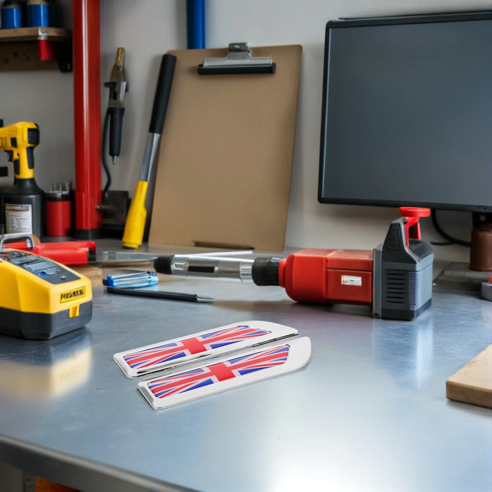 

1Pair Car Modification Stickers Alloy Metal Badge For Auto Body Side Protection Waterproof Scratch-Resistant Racing Trim Decal