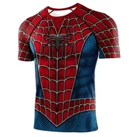 Spider Hero 2099 Raglan Short Sleeve Printed T Shirts Men Compression Shirt Halloween Cosplay Costume Tops for Male Clothing