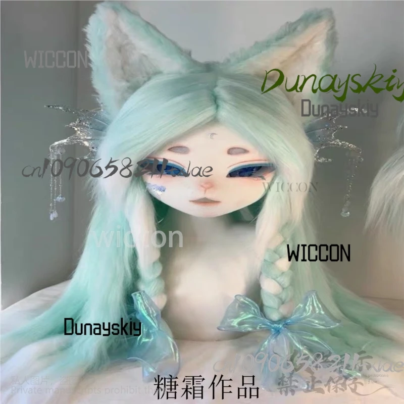 애니메이션 고양이 여우 머리 해골 마스크 Fursuit Kigurumi 모피 코스프레 동물 야수 해골 DIY 두꺼운 플라스틱 마스크 할로윈 맞춤형