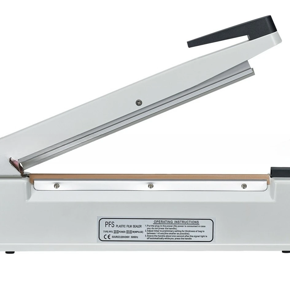 

Household food plastic sealing machine Plastic bag Aluminum foil bag 8MM Commercial hand pressure sealing machine with printing