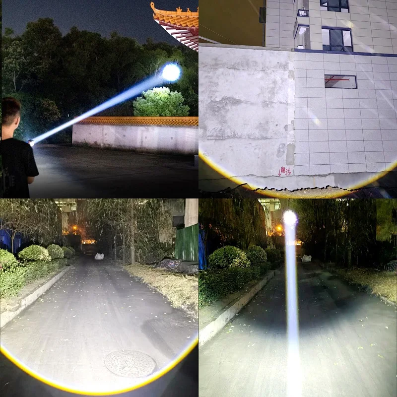 Super Portable Rechargeable Flashlight 800WLED Strong Light High Power Torch Aluminum Alloy Tactical Lamp XHP50 Small Flashlight