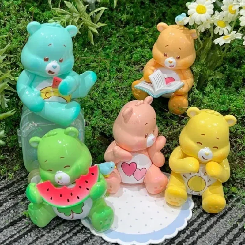 Disney Car Bears Happy Tour Blind Box Care Bears Anime Figures Creative Dolls Ornament Surprise Toys Model Garage Kit Kids Gifts