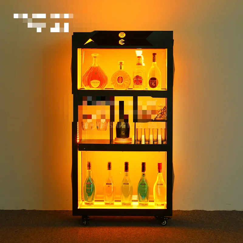 

Bar Luminous Spade a Champagne Wine Cabinet LED Foreign Display Cabinet Night KTV Mobile