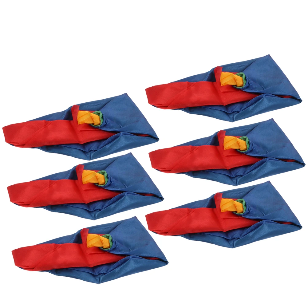 

6pcs Colorful Magician Scarf Premium Performance Trick Gimmick Funny Portable Stage Prop Party Gift For Kids Adults