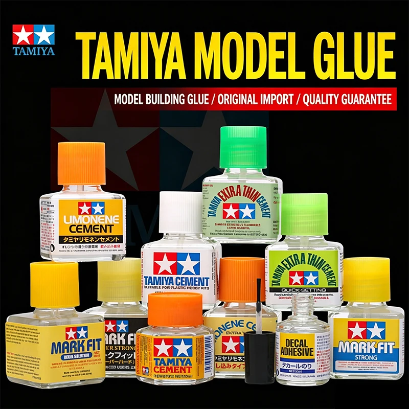 Tamiya 87012 Plastic Cement 20ml Model Glue with Brush for Plastic Model Kit Assembly Repair