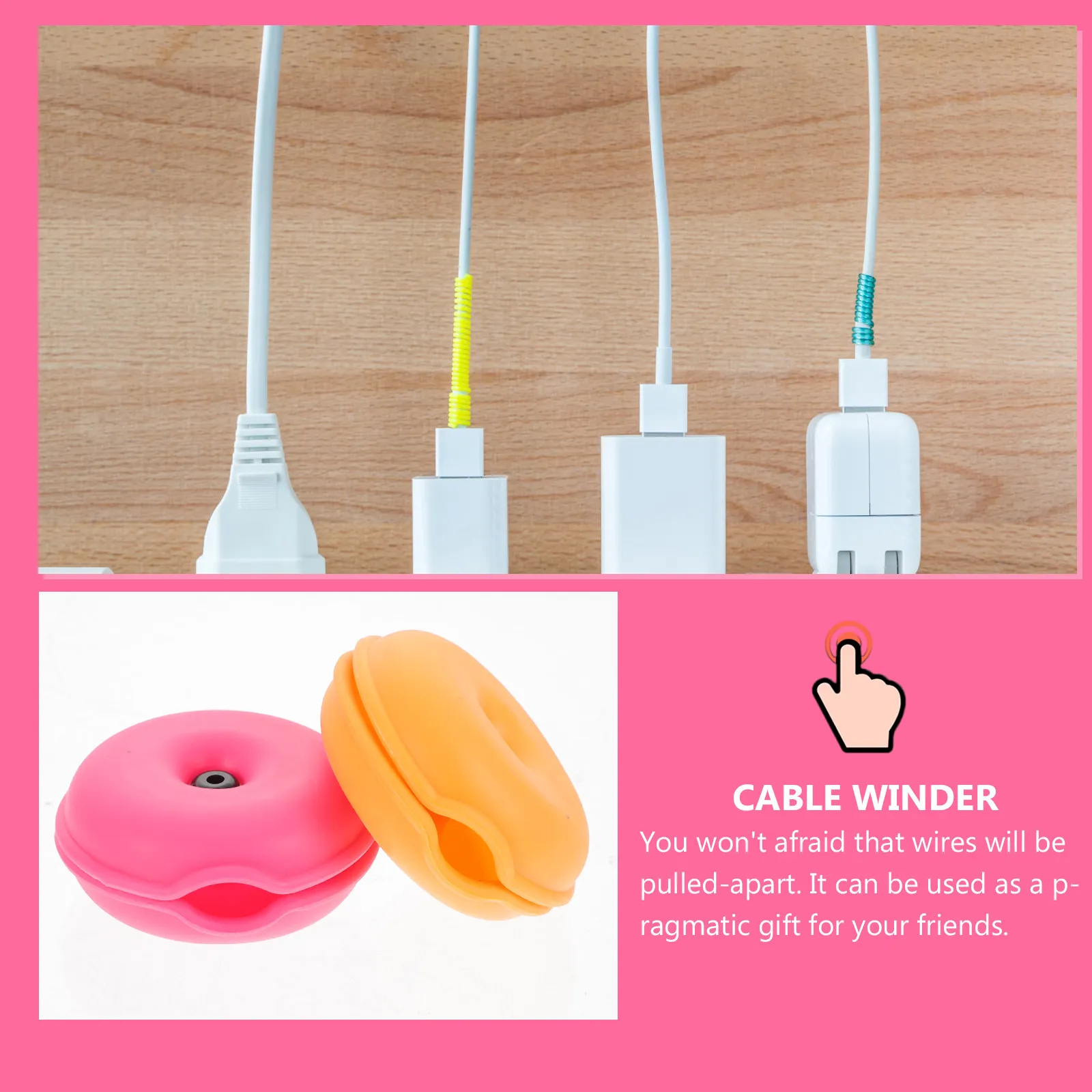 Cable Winder Organizer 5 Pack Turtle Shape ABS Cord Keepers for USB Charger Headphone Travel Home Office