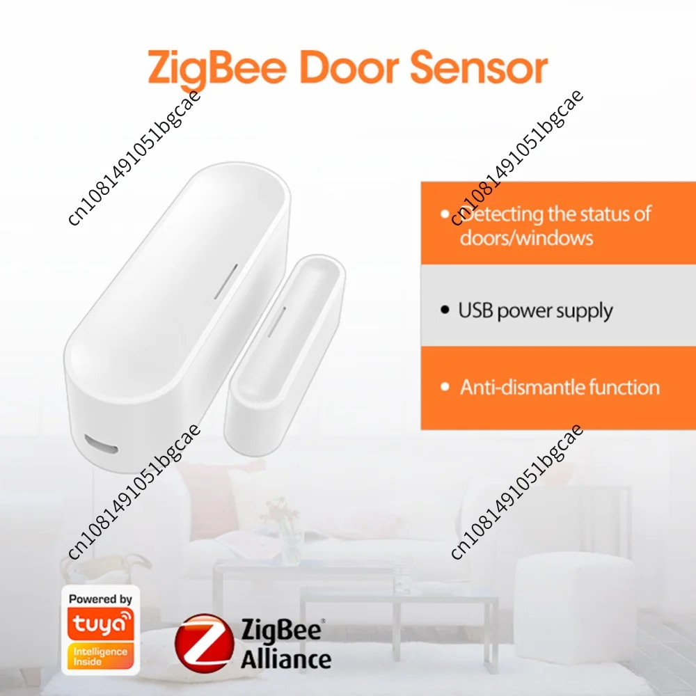 APP Door Open/Closed Detectors USB Powered ZigBee Window Sensor 2.4GHz Wireless Window Door Gate Sensor Detector for Indoor