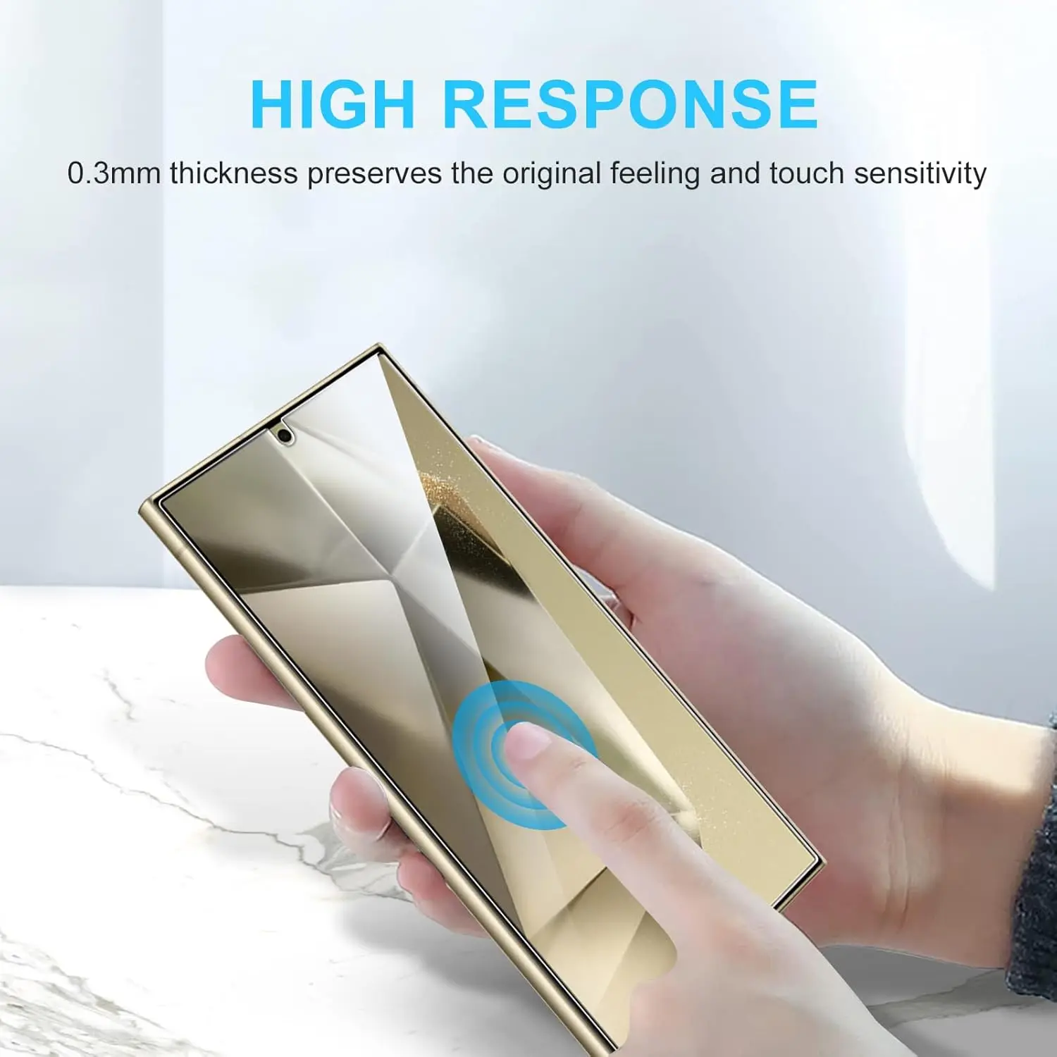 لهاتف سامسونج جالاكسي S24 الترا واقي شاشة عالي الوضوح مضاد للسقوط