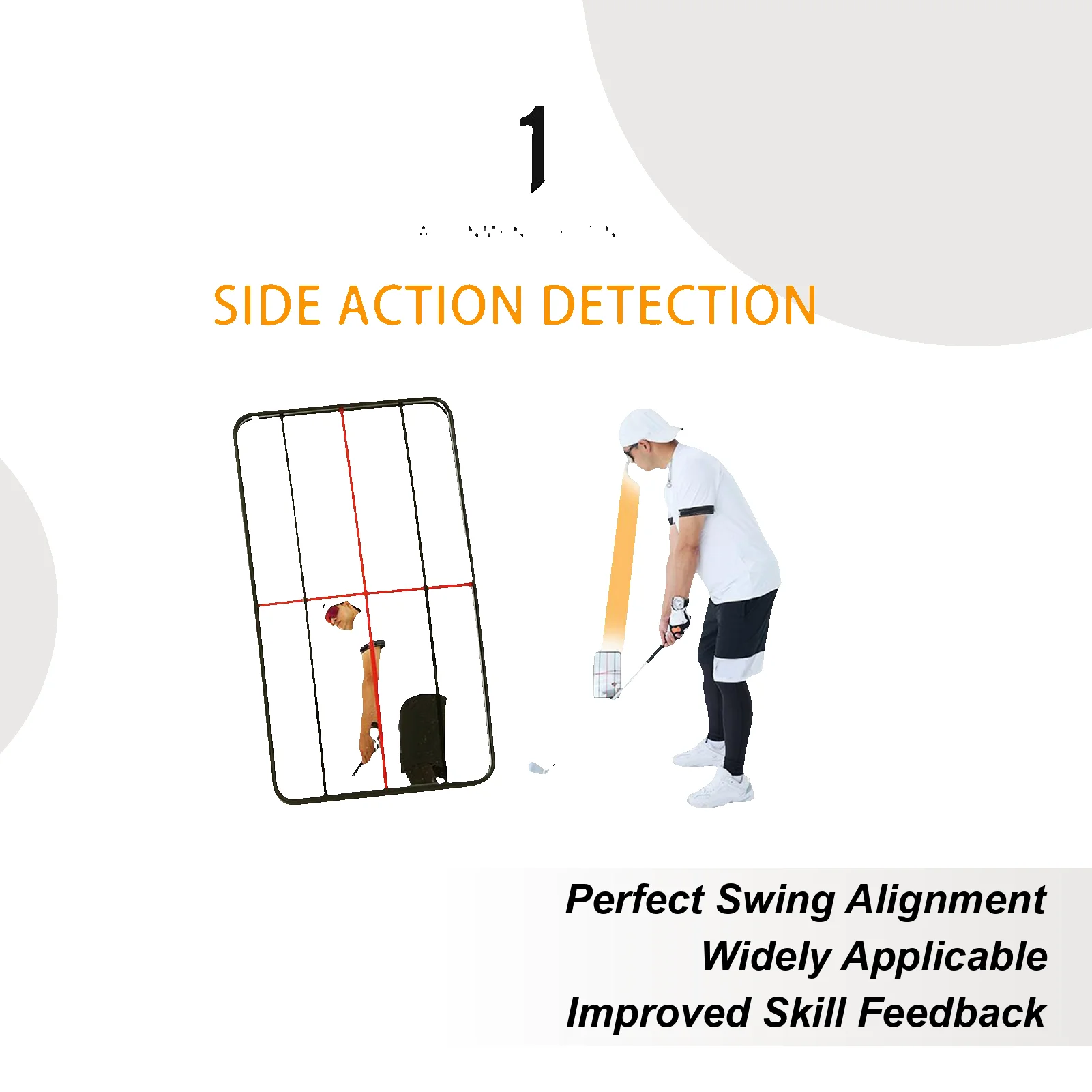 

Golf Putting Mirror Golf Hitting Training Tool Swing Gesture Alignment Mirror for Teaching Assistance Golf Hitting Training Tool
