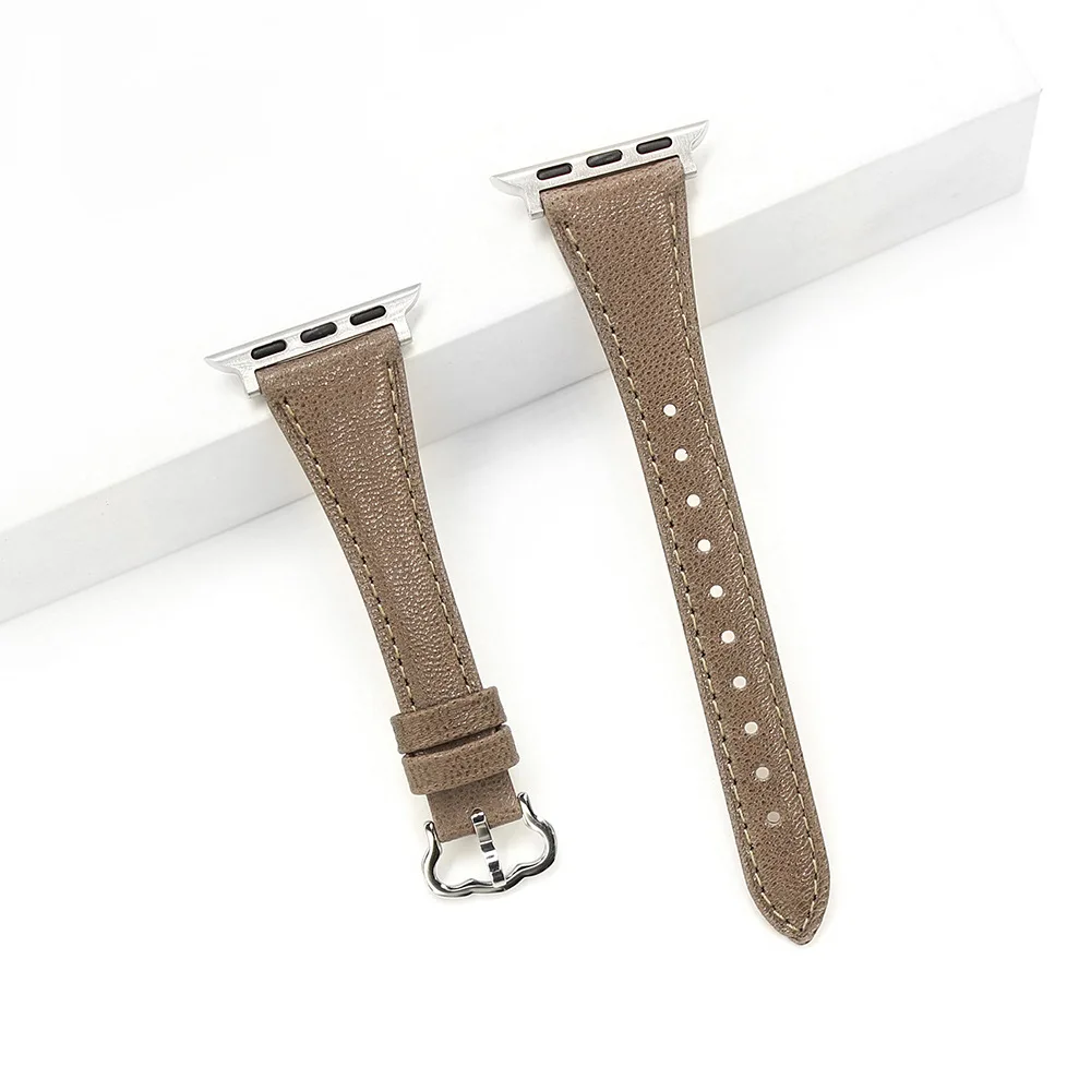 Guochao Xiangyun Buckle Sheepskin Strap Suitable for Apple AppleWatch1-10 Small Waist iwatchSE Watch Strap