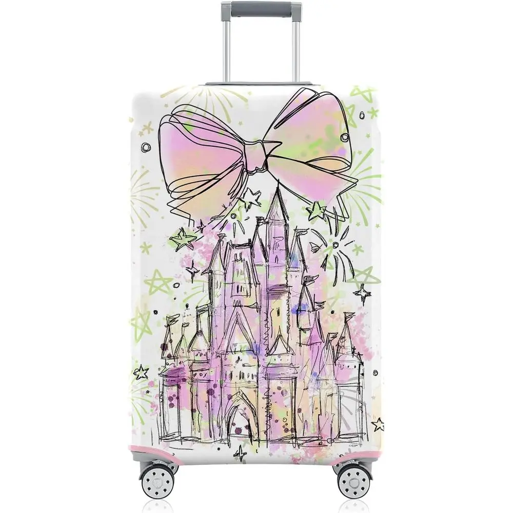 Washable Elastic Fireworks Bowknot Suitcase Cover, 18-20 Inch Protective Cover for Travel