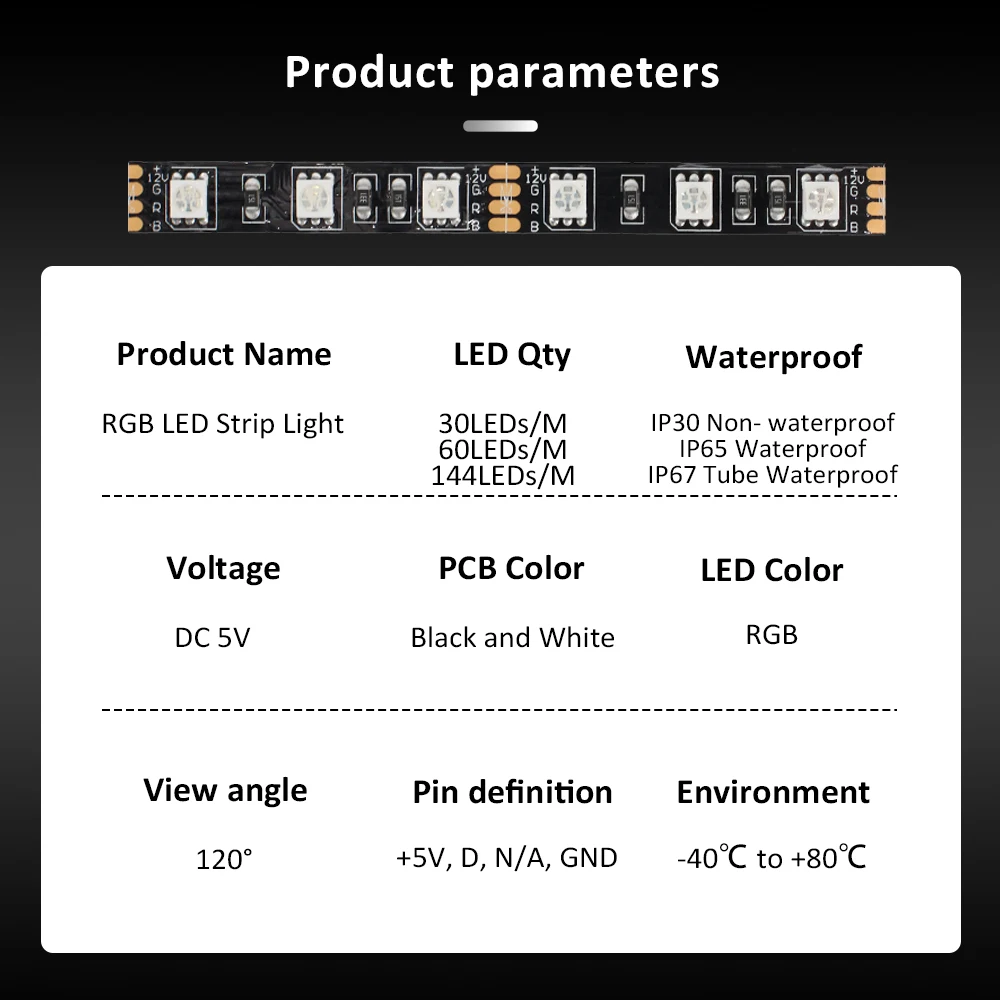 RGBIC WS2812B 5V LED Strip USB 14 Keys Remote Control Addressable Lights 1M 5M Colorful Diode Tape 30 60 144 Chips Ribbon Lamp