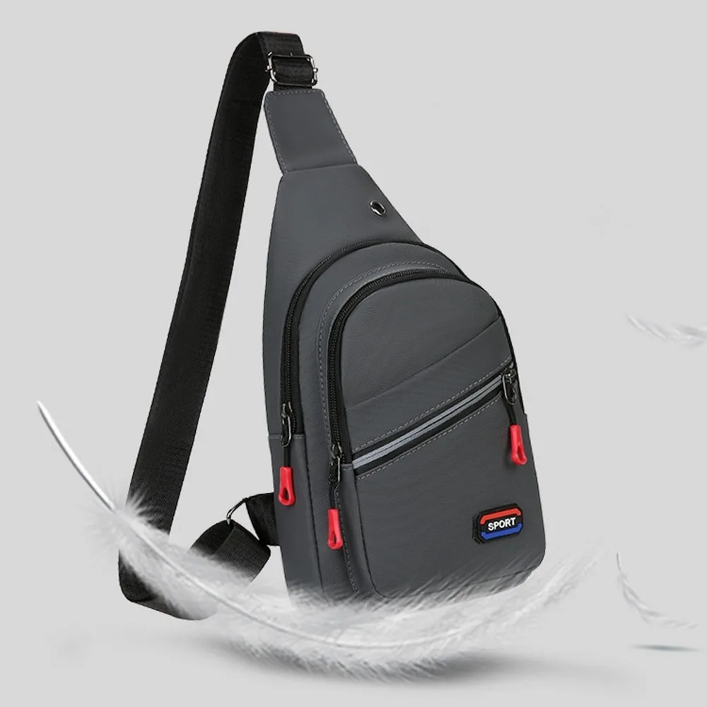 Мужская нагрудная сумка большой емкости, водонепроницаемая сумка через плечо, сумка для мобильного телефона, многофункциональная спортивная нагрудная сумка в корейском стиле для мальчиков