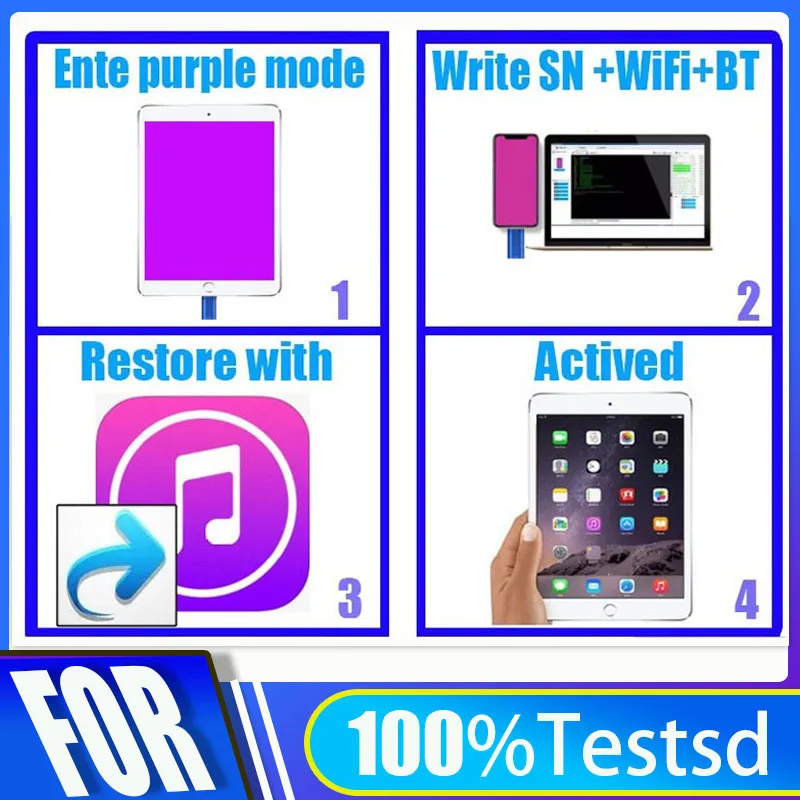 Número de série SN para iPad, Reparo de ativação, Wi-Fi, BT, funciona com iPad 2, 3, 4, Mini, 1, 2, 3, Air1, Air2, 2019, 2018 Pro