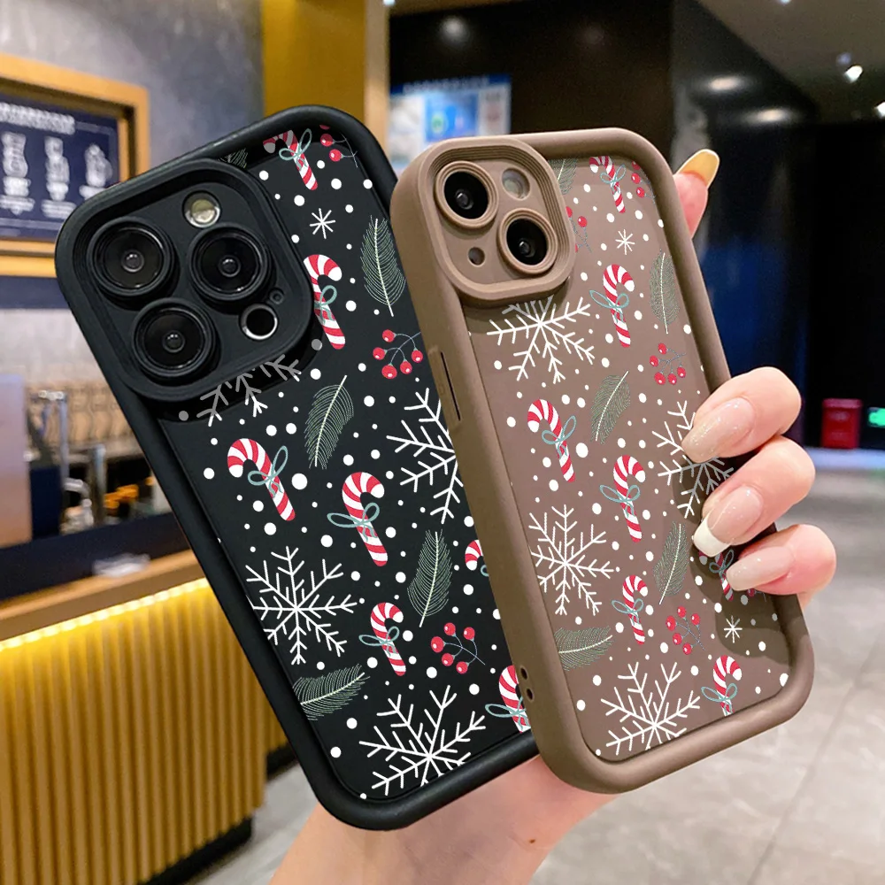 Merry Christmas New Year Gifts Phone Case For iPhone 15 Case iPhone 14 12 16 13 11 Pro Max XR X XS 8 7 Plus SE Shockproof Cover