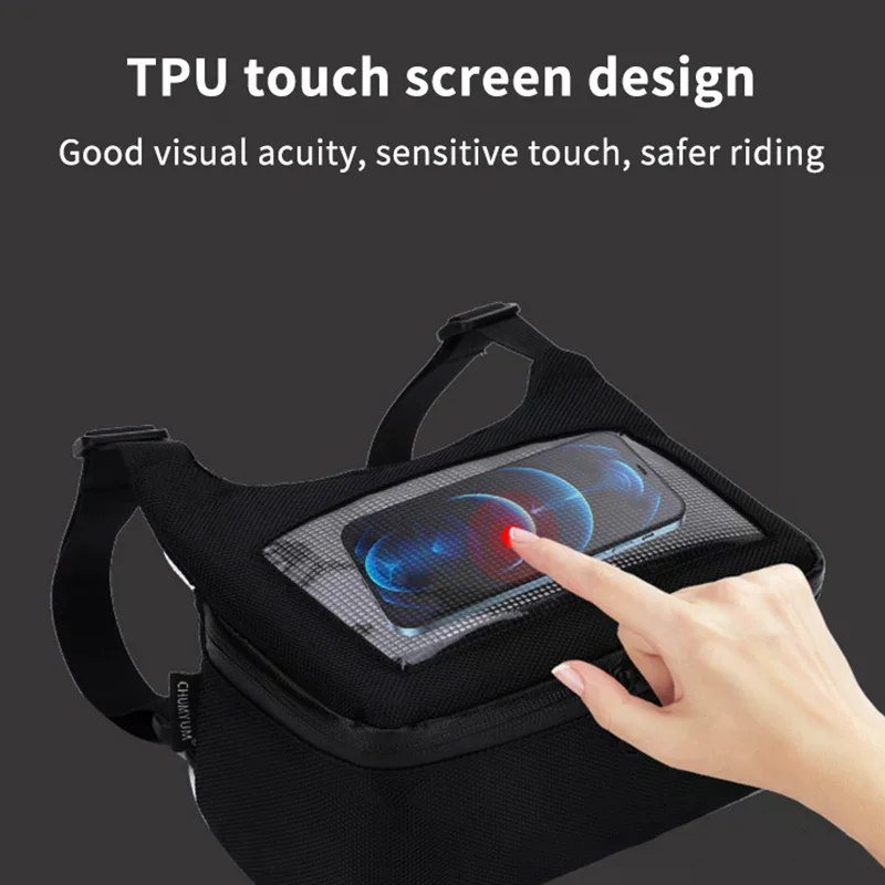 

Передняя мотоциклетная сумка с сенсорным экраном, водонепроницаемая велосипедная навигация, руль для хранения, поясная сумка, портативная сумка на руль для Vespa Hik