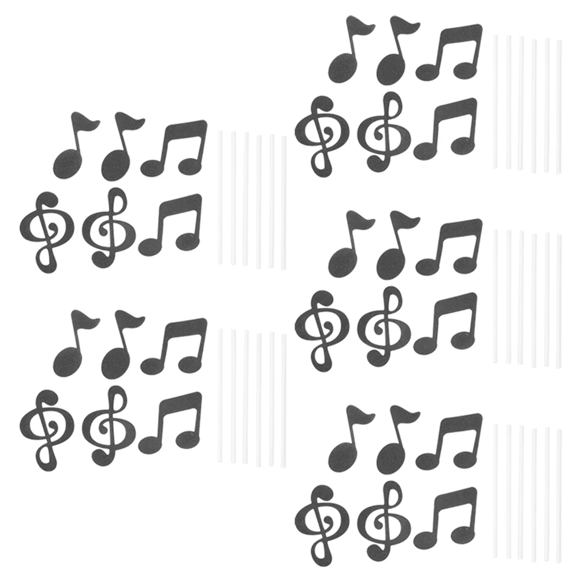 30 Pcs Music Notes Themed Cupcake Topper Paper Cake Inserts Card Wedding Cake Topper Decoration