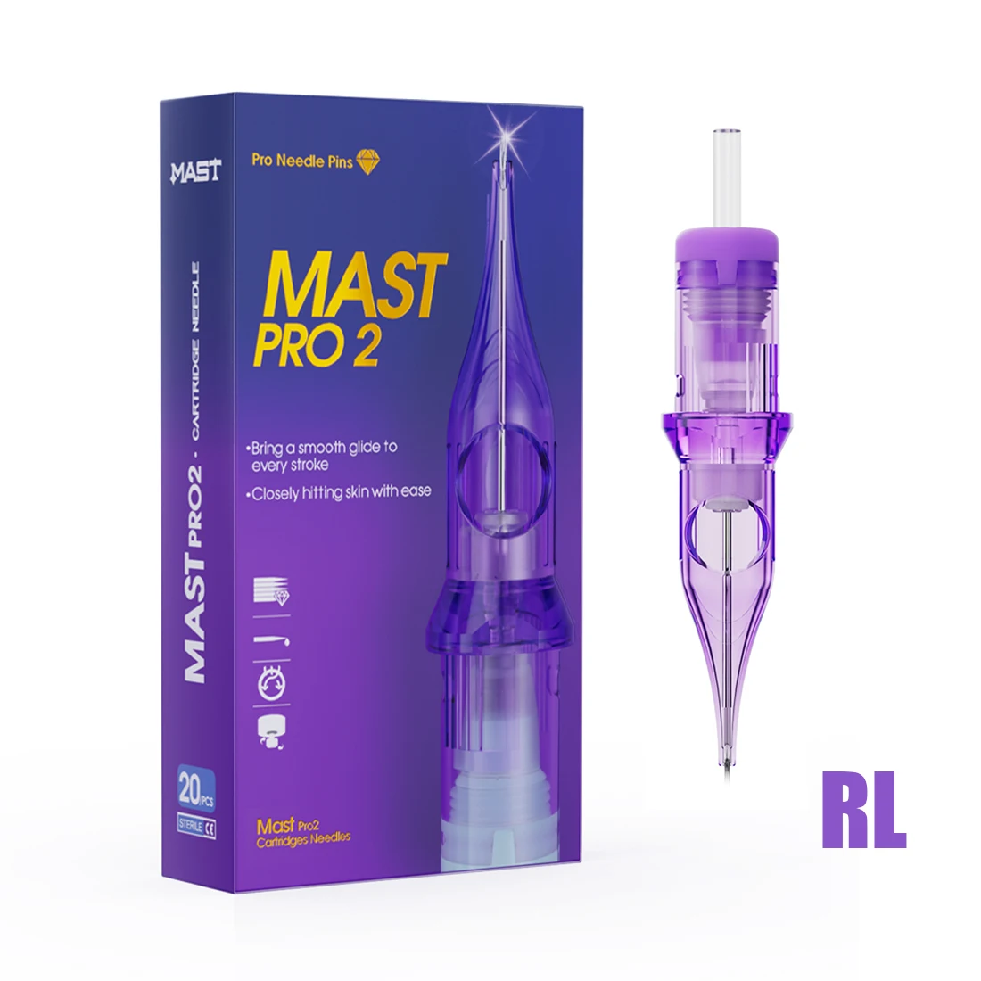 Mast Pro2 Tattoo Cartridge Naalden Art Make-up Naald RL/RS/RM/M 20 stuks Wegwerp voor Permanente Make-up of Body Art Tattoo Leveranties - afbeelding 2