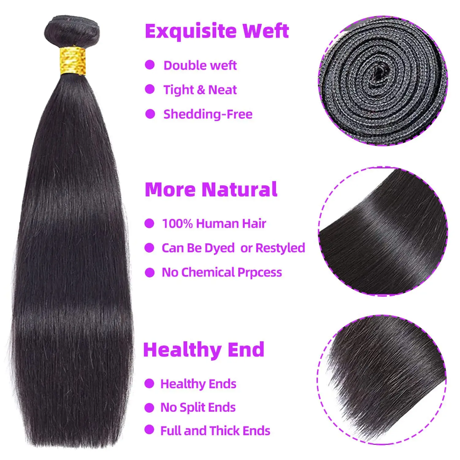 10A Прямые пучки с застежкой 22 22 22 + 20 дюймов Пучки человеческих волос 100% необработанные человеческие волосы с застежкой HD Кружева