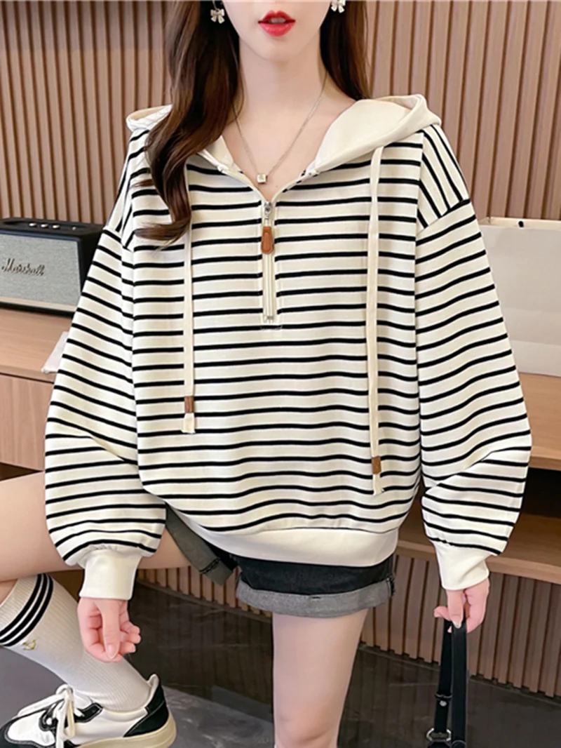 

Женские толстовки большого размера с капюшоном и бантом без шляпы, женская одежда на шнуровке для отпуска, женская одежда с блокированными выцветками