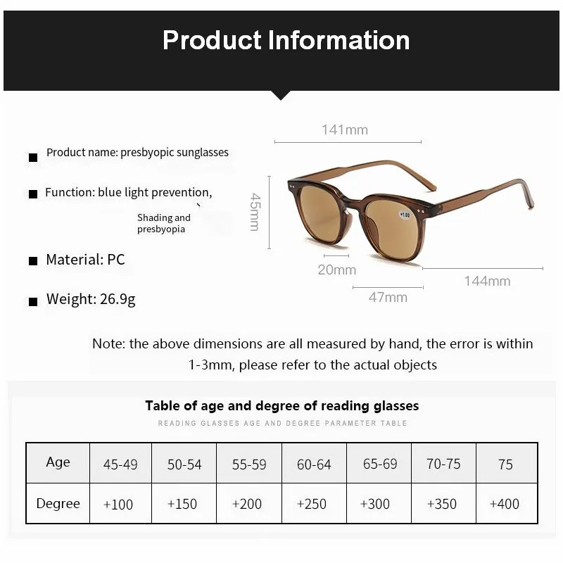 2025 lunettes de soleil de lecture pour femmes hommes cadre classique lunettes de soleil en plein air lecteurs presbytie lunettes + 1.0 ~ + 4.0