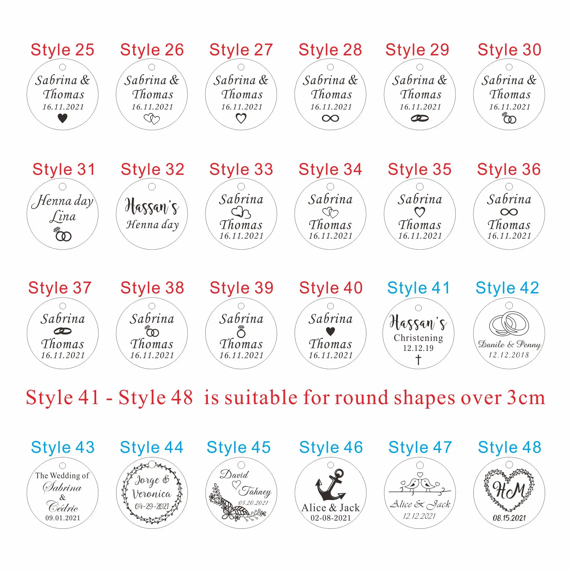 30/50/100 sztuk spersonalizowane grawerowane nazwy Baby Shower prezent okrągłe tagi znaczniki z podziękowaniami, drewniane znaczniki, dekoracje ślubne znaczniki upominkowe — zdjęcie 4