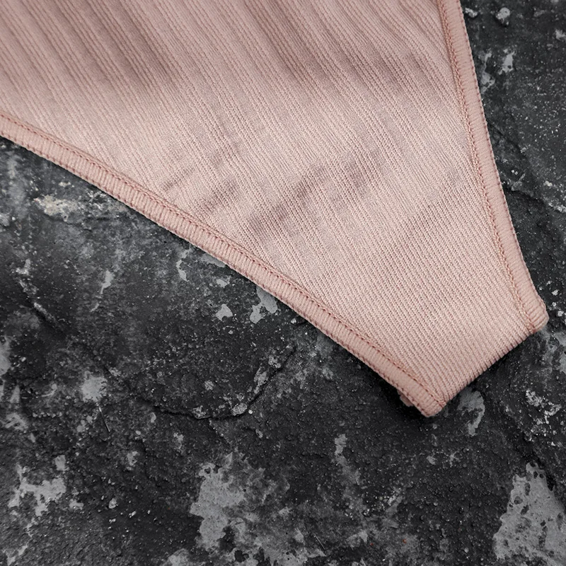 Underwear Panties Lingerie Breathable Cotton Women Sexy Movement Fitness Letter Striped Thread Mid-High Waist Seamless Briefs