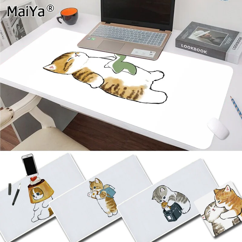 Funny Anime Cat Mousepad Beautiful Durable Rubber Mouse Mat Pad Size For CSGO Game Player Desktop PC Computer Laptop