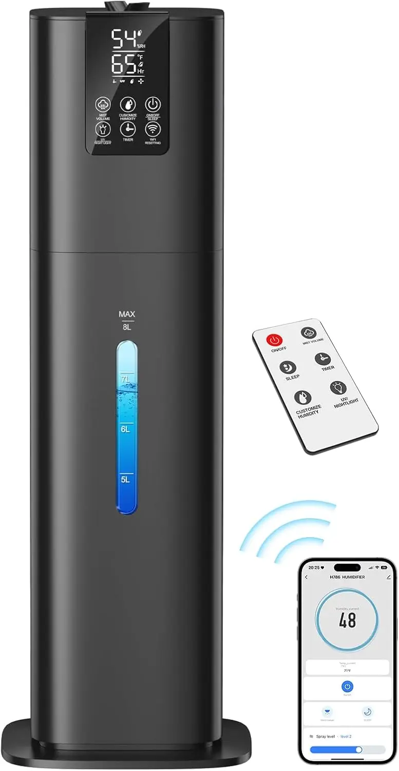 

Quiet Top Fill Cool Mist Humidifier, Smart App & Remote Control