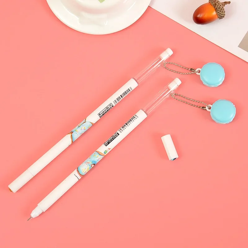 

50 шт. корейские креативные подвески для десертов Mancon, гелевая ручка, подвеска для десерта, черная ручка Kawaii, школьные принадлежности, канцелярские принадлежности