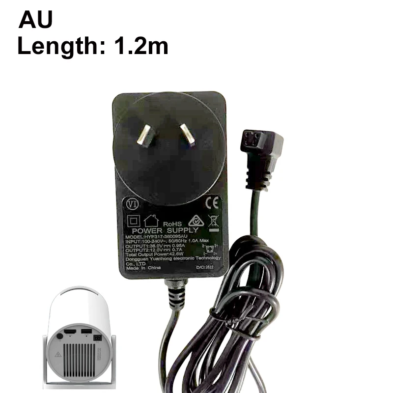 DITONG HY300pro+ Projektor 1,2/3m Original Verlängertes Stromadapter DC-Kabelverlängerung Geeignet für Magcubic HY300 Pro+ Projektor – Detail 10