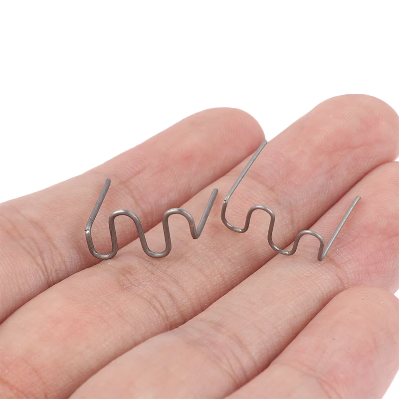 500 szt. Zszywek gorący zszywacz 0.6/0.8mm do zgrzewarka do tworzyw sztucznych narzędzia do lutowania do naprawy standardowych zszywek falowych