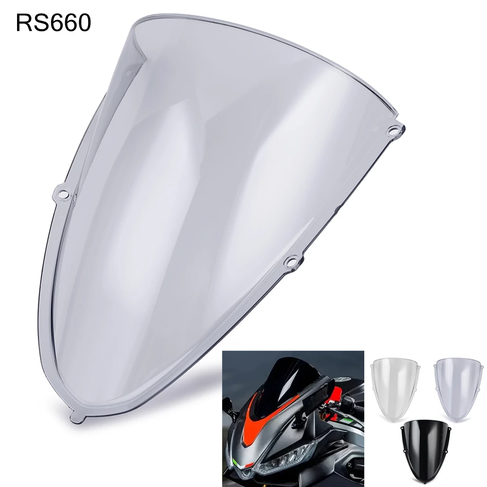 

RS660 Motorcycle Front Windshield Windscreen Wind Deflector For Aprilia RS 660 2020 2021 2022 2023 RS660