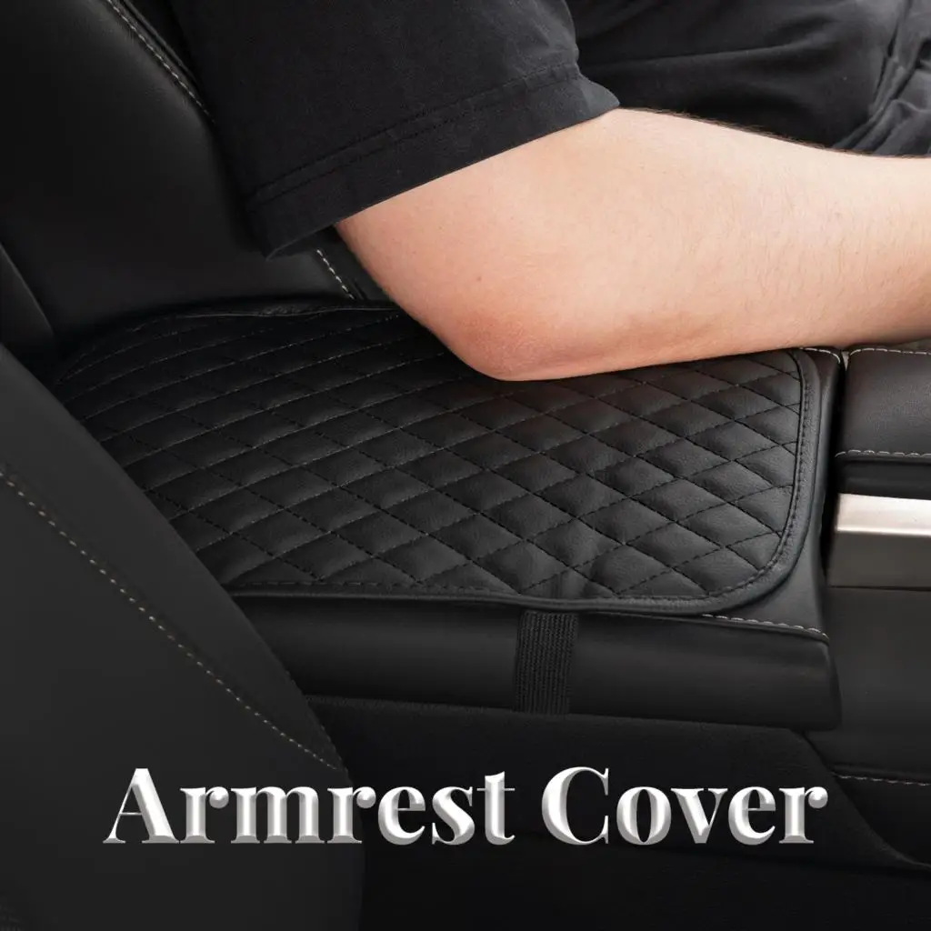 Universal Leather Car Armrest Mat Cushion Cover Interior Auto Center Console Box Mats Car Arm Rest Protector Waterproof