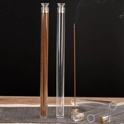 10pcs Transparent Incense Tube Plastic Storage Box Carrying Convenient Packaging Container with Incense Plug Holder