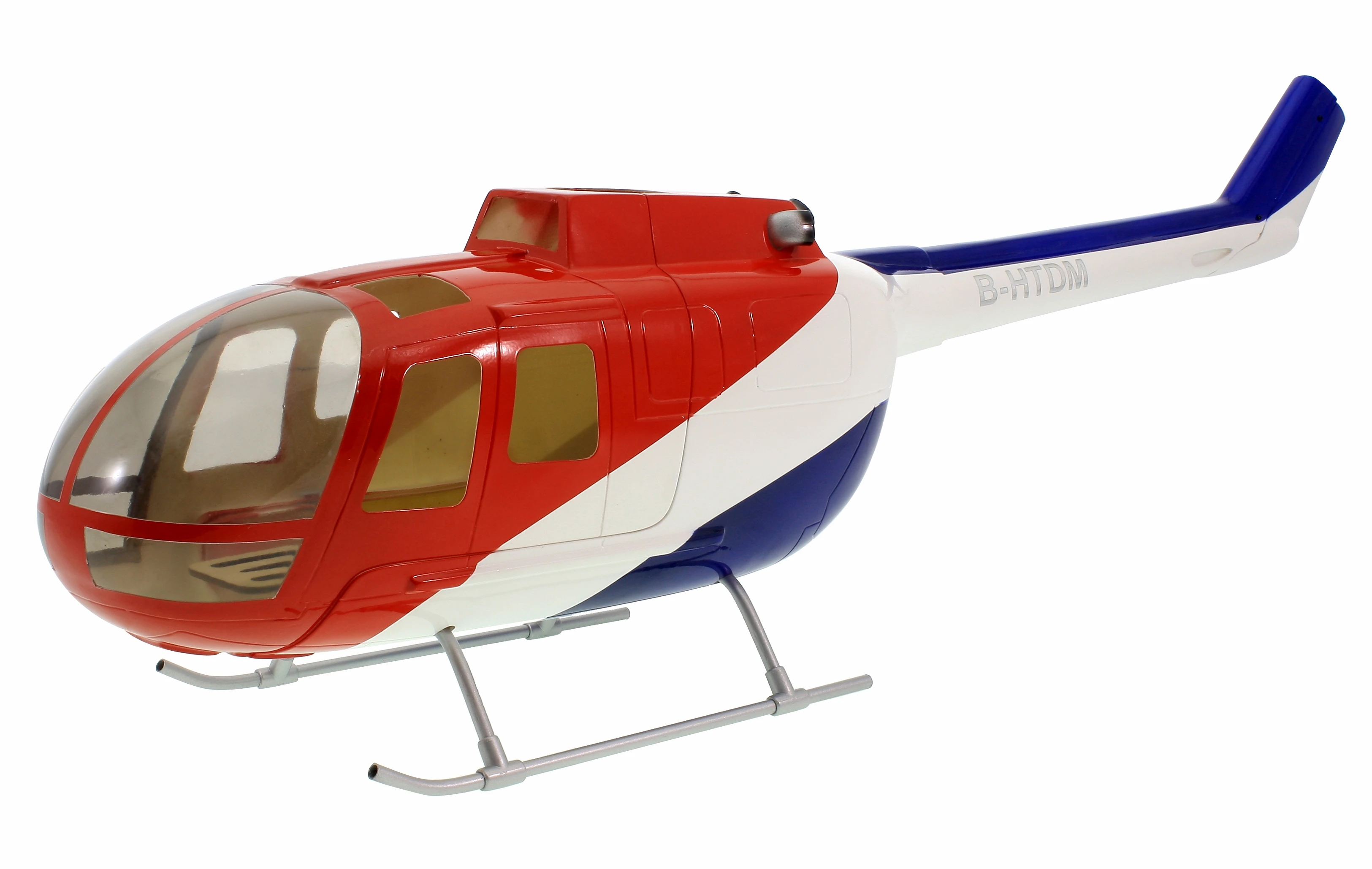 450 Size Fiberglass Fuselage for MBB BO-105 Scale Helicopter